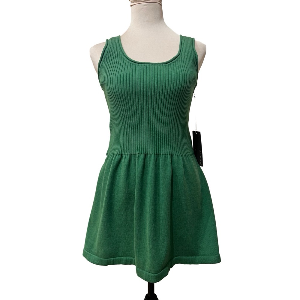 Vintage JRS XL /Women’s M Ribbed blouse/minidress with silk ties NWT